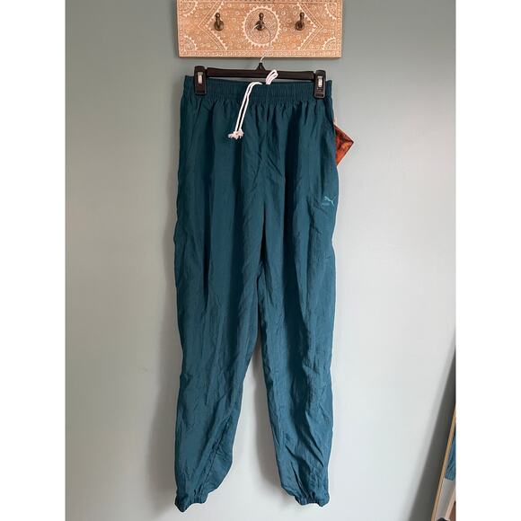 Vintage 90's PUMA Dark Green Windbreaker Track Pants NWT - Picture 1 of 6